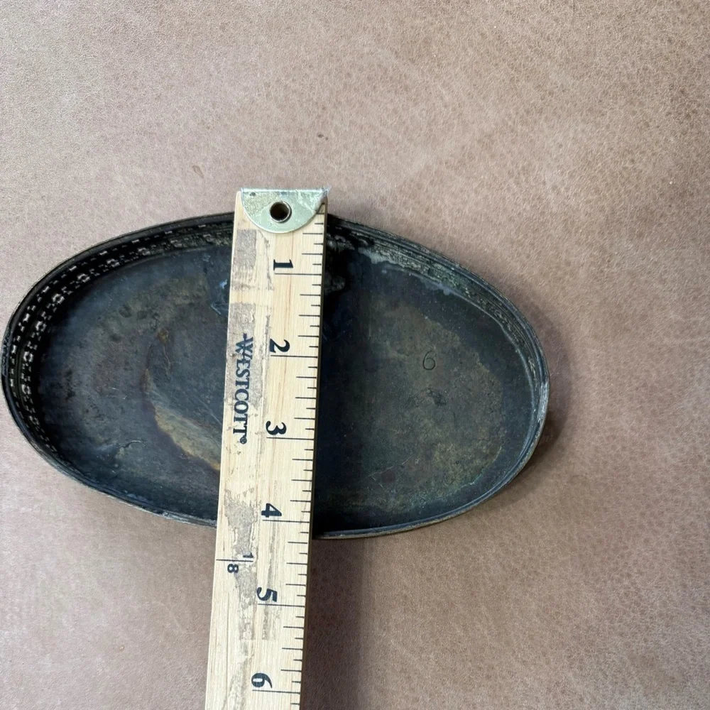 Vintage Metal Oval Tray